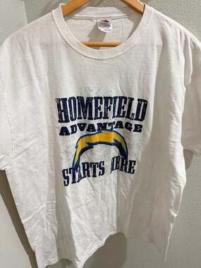 Vintage San Diego Chargers Homefield Advantage Checklist Graphic T-Shirt